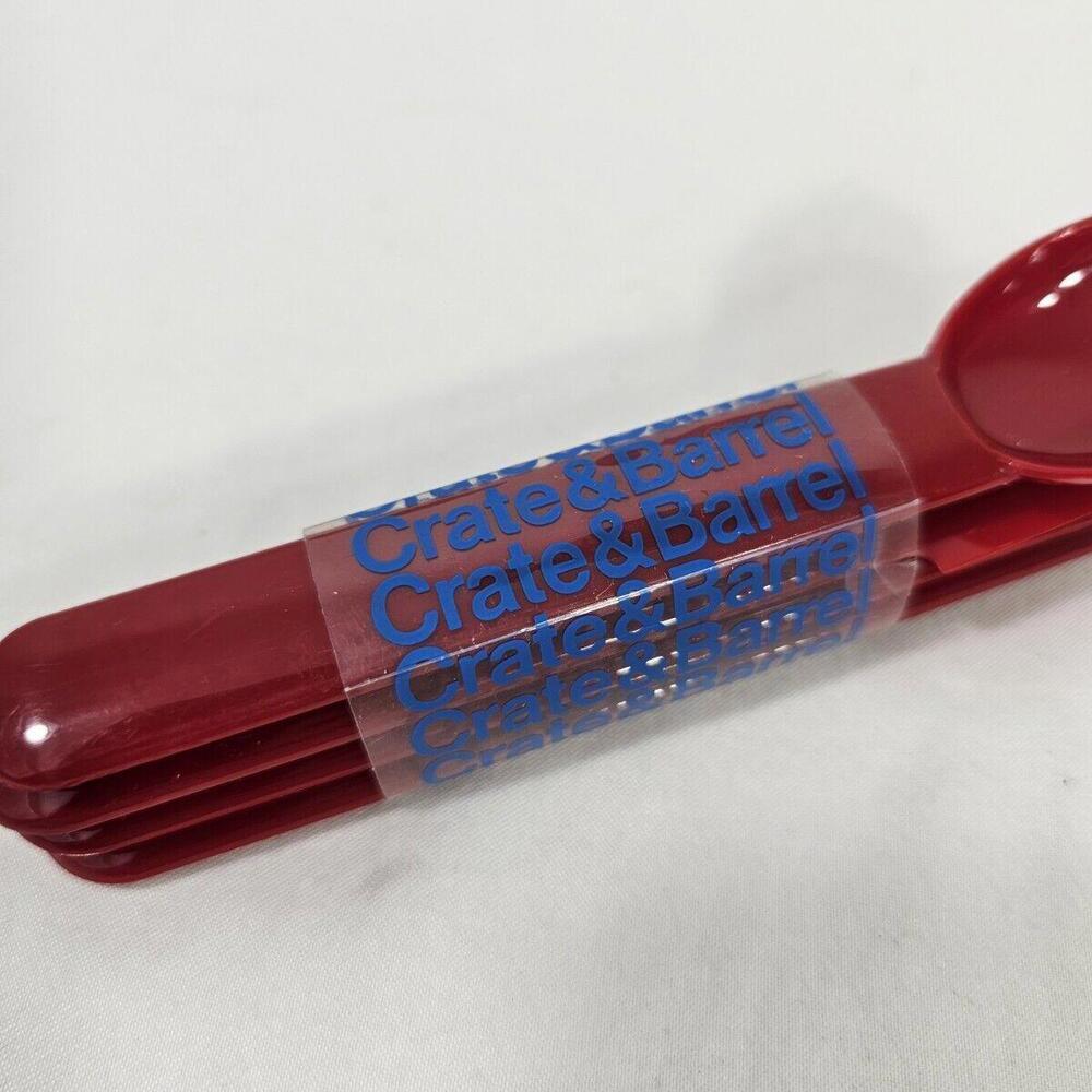 Vintage Bodum Made In Sweden Red Picnic Set Rare Plastic Cutlery Set. Retro - Picture 3 of 5